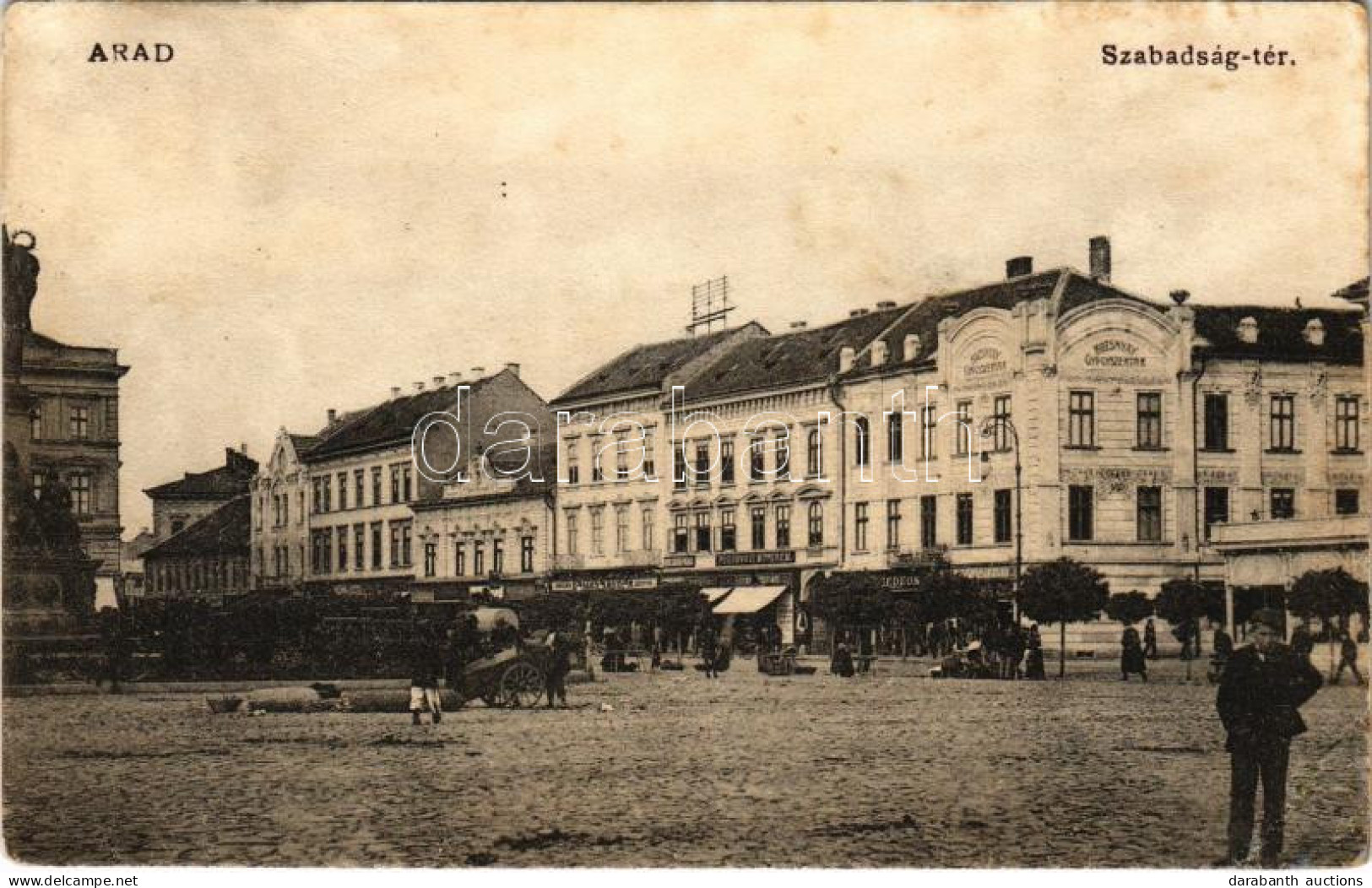 T2/T3 Arad, Szabadság Tér, Rozsnyay Gyógyszertár, üzletek, Fogorvosi Műterem / Square, Pharmacy, Shops, Dentist (EK) - Non Classificati