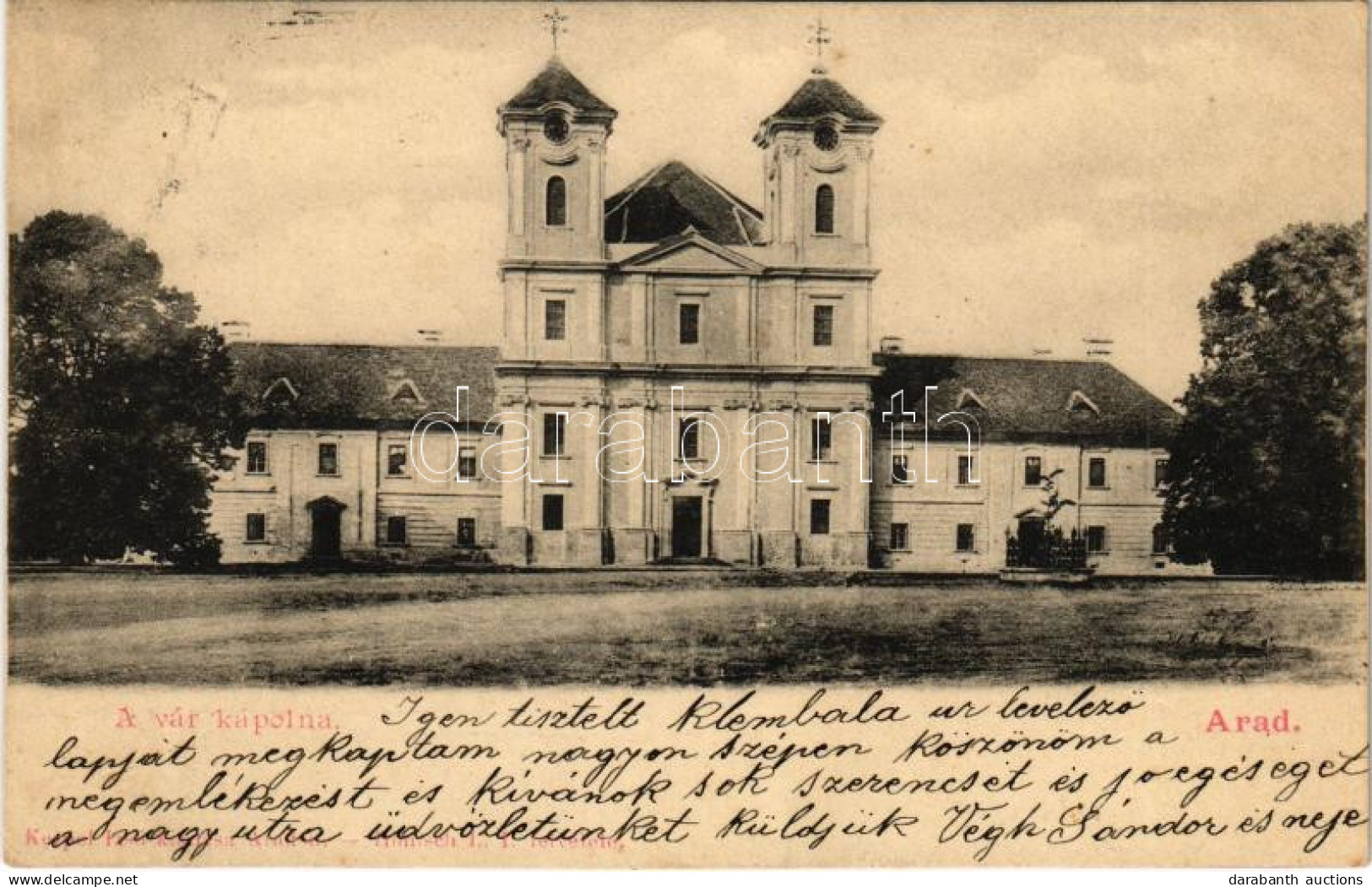 * T2/T3 1903 Arad, Várkápolna. Kerpel Izsó Kiadása / Castle Chapel - Non Classificati