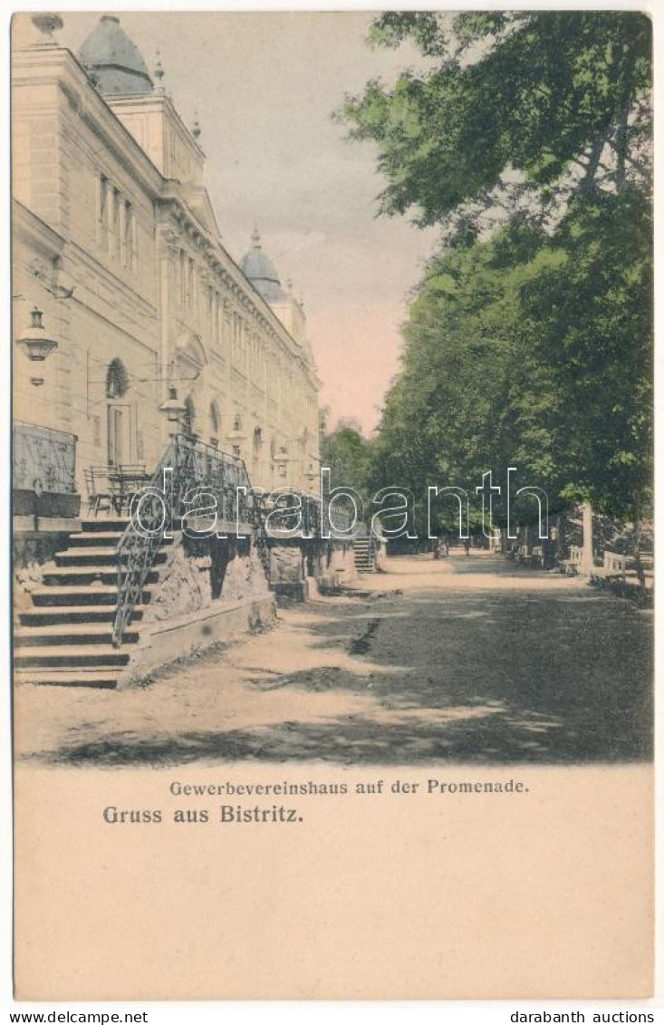 ** T2/T3 Beszterce, Bistritz, Bistrita; Gewerbevereinshaus Auf Der Promenade / Iparosegylet Székháza, Sétány. C. W. Sche - Sin Clasificación