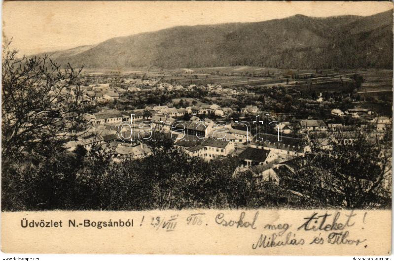 T2/T3 1906 Boksánbánya, Németbogsán, Deutsch-Bogsan, Bocsa Montana; Látkép / General View (kis Szakadás / Small Tear) - Sin Clasificación