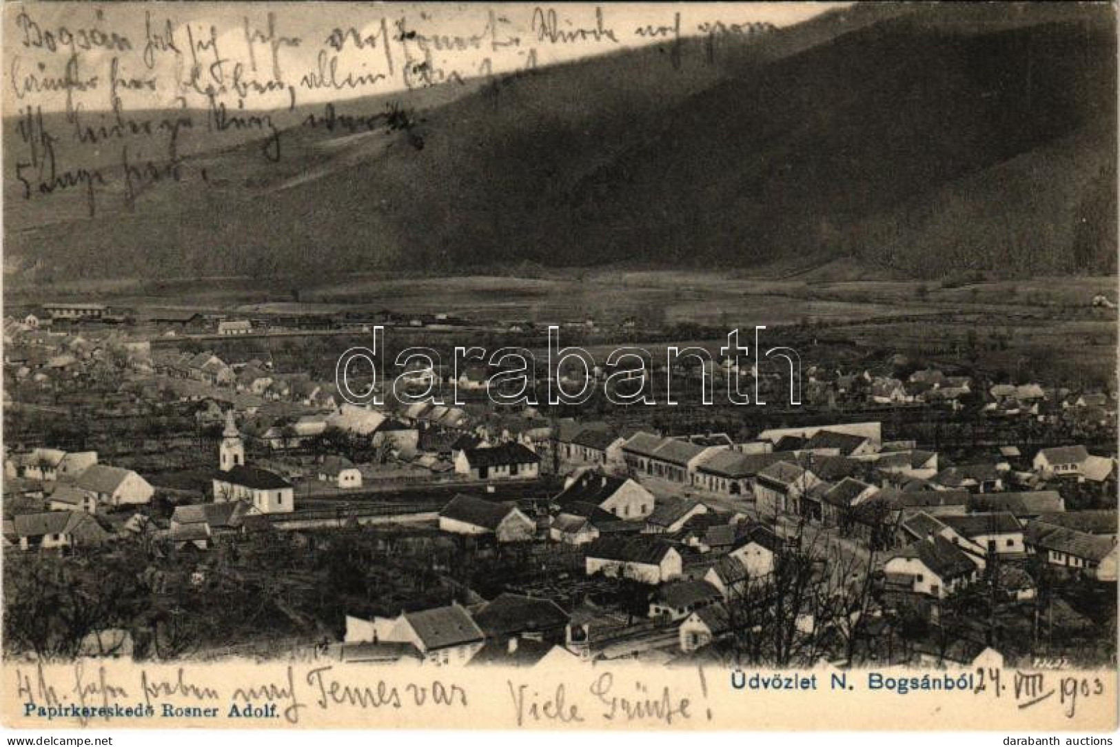 T2/T3 1903 Boksánbánya, Németbogsán, Deutsch-Bogsan, Bocsa Montana; Látkép. Rosner Adolf Kiadása / General View (EK) - Sin Clasificación