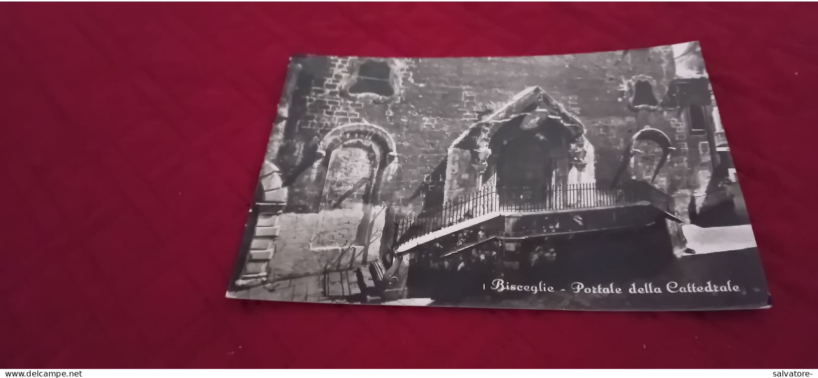 CARTOLINA BISCEGLIE- PORTALE DELLA CATTEDRALE- VIAGGIATA 1963 - Trani