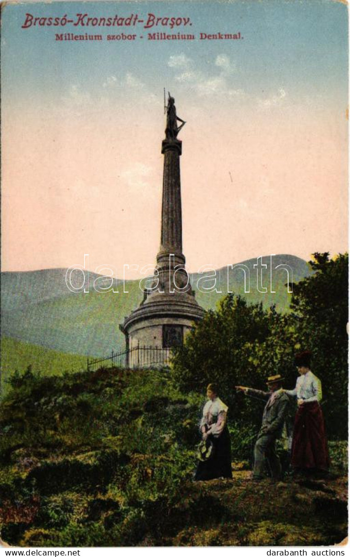 ** T2/T3 Brassó, Kronstadt, Brasov; Millennium Szobor / Millennium Denkmal / Monument (EK) - Zonder Classificatie