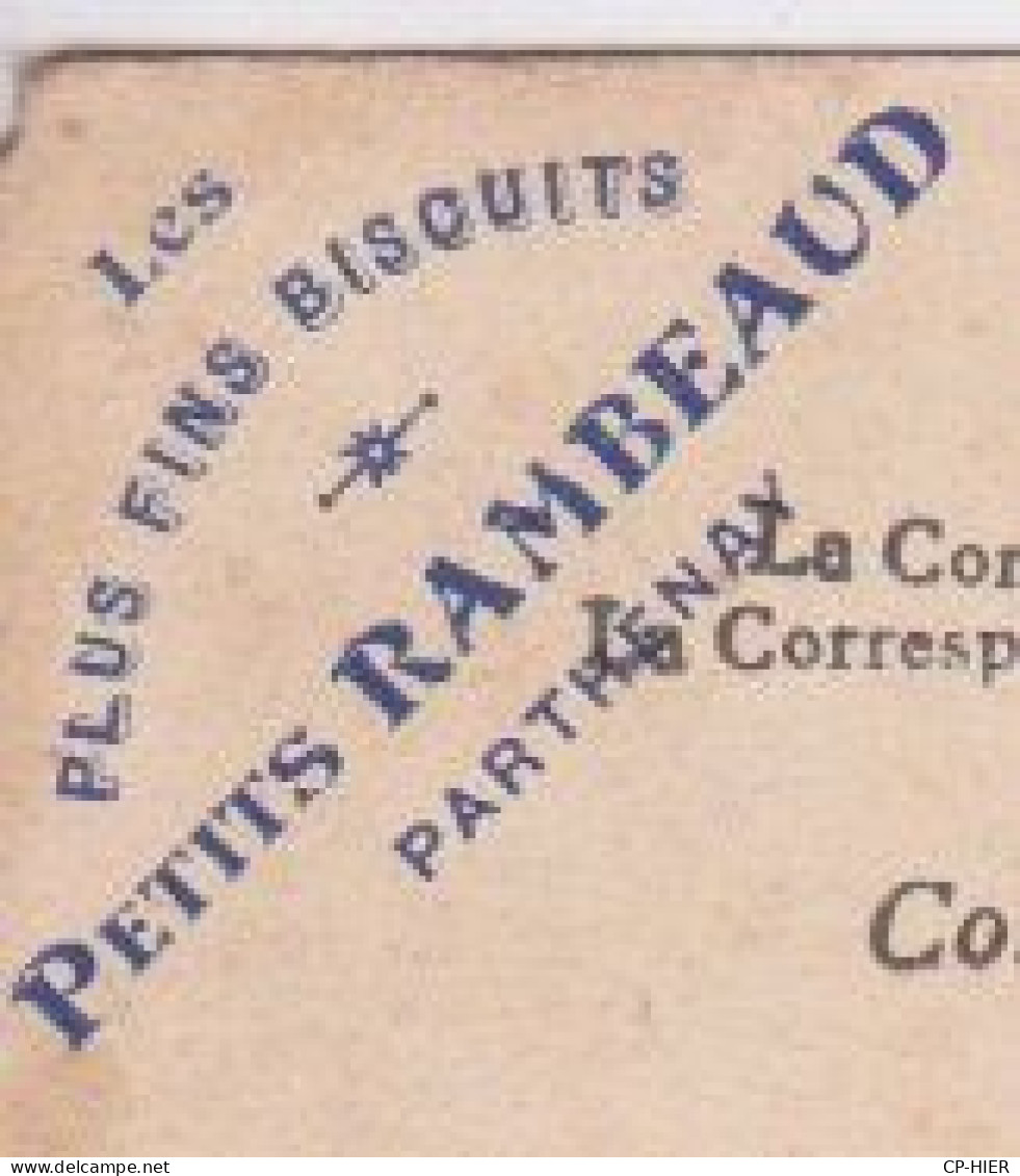 79 - Deux Sevres  - PARTHENAY - LES BISCUITS PETITS RAIMBEAUD - PUB AU DOS D'UNE CPA - Parthenay