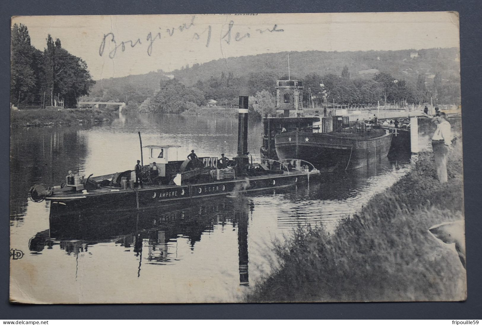 Bougival-sur-Seine - Ed. LD - Circulé En 1914 - Belle Animation Sur Rivière! - - Bougival