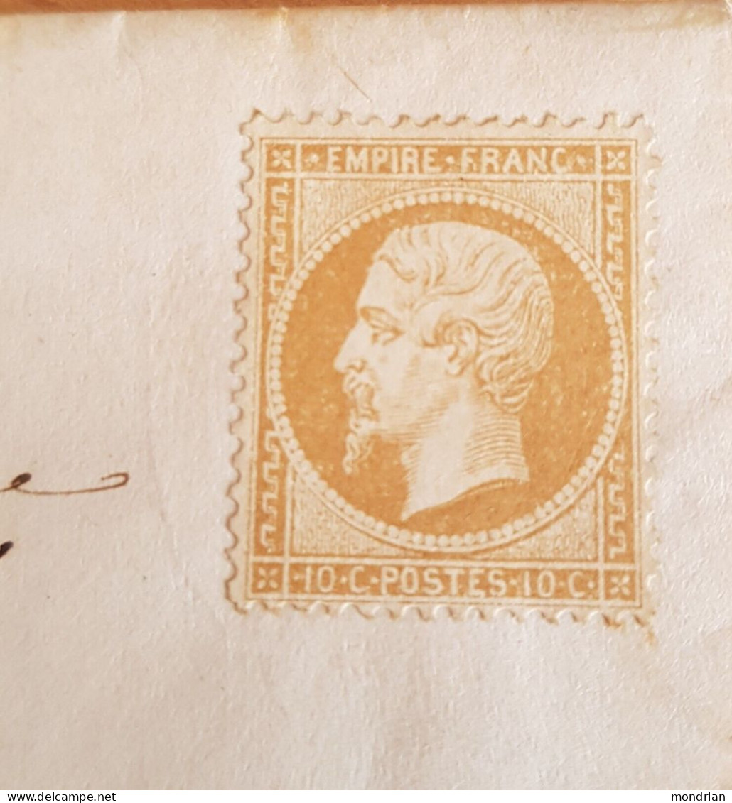 LETTRE NAPOLEON 10C N21 NEUF POUR NORGES LE BAS 1866 - 1862 Napoléon III.