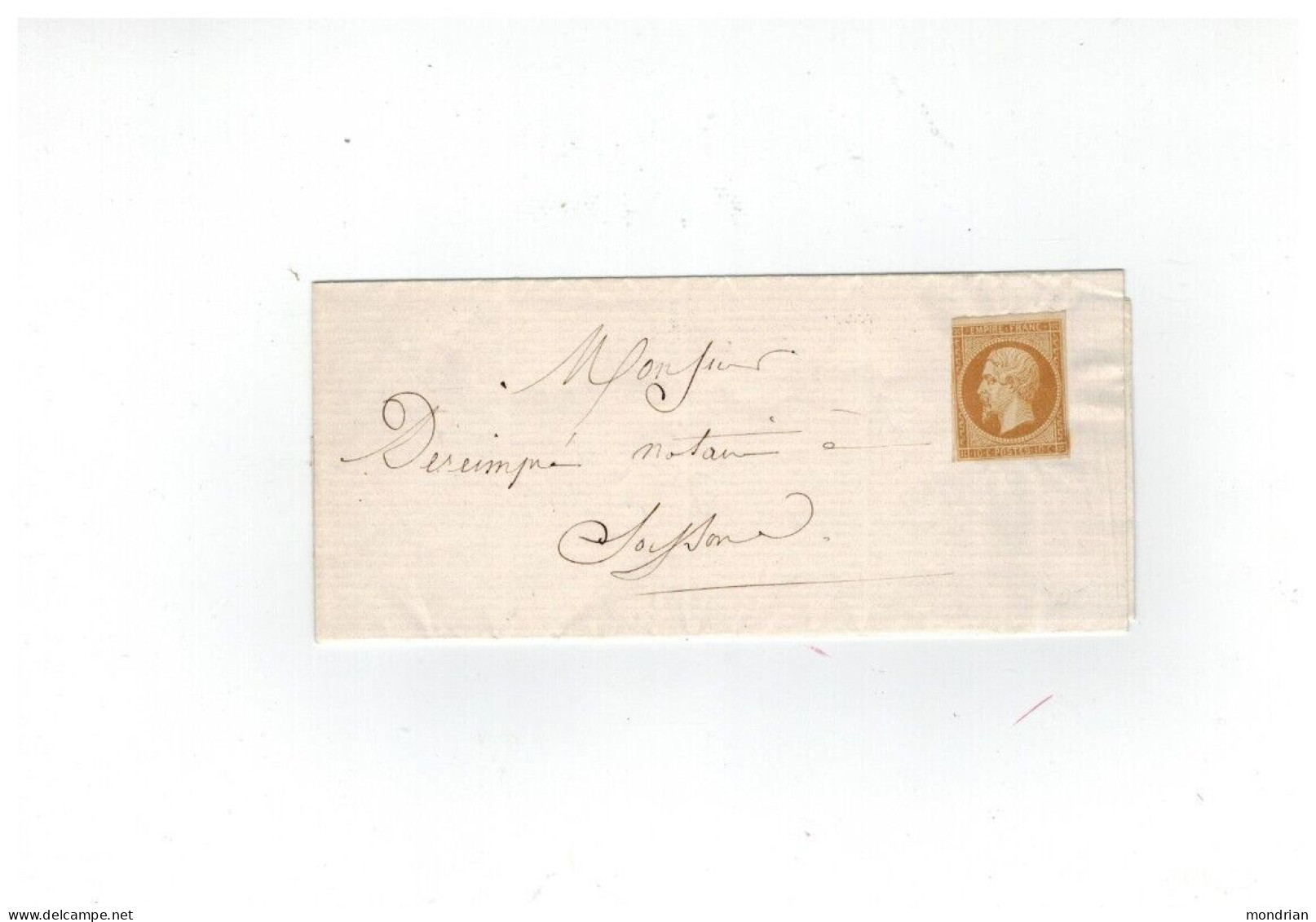 LETTRE NAPOEON 10C TYPE 2 NEUF N13 - 1853-1860 Napoleone III