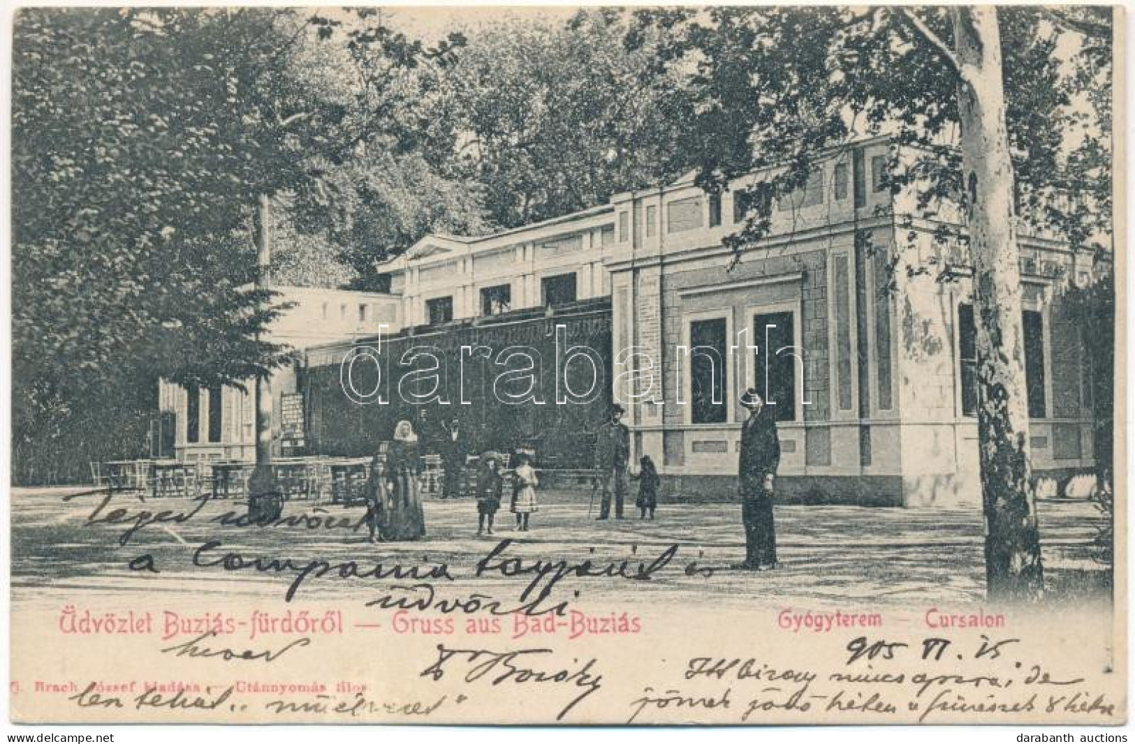 T2 1905 Buziás-fürdő, Baile Buzias; Gyógyterem. Brach József Kiadása / Cursalon / Spa - Non Classificati