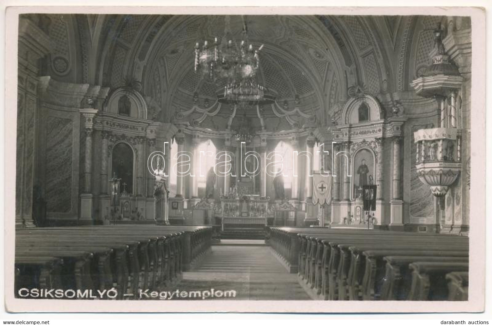 ** T2/T3 Csíksomlyó, Sumuleu Ciuc; Kegytemplom, Belső / Pilgrimage Church, Interior. Atelier Photo - Non Classificati