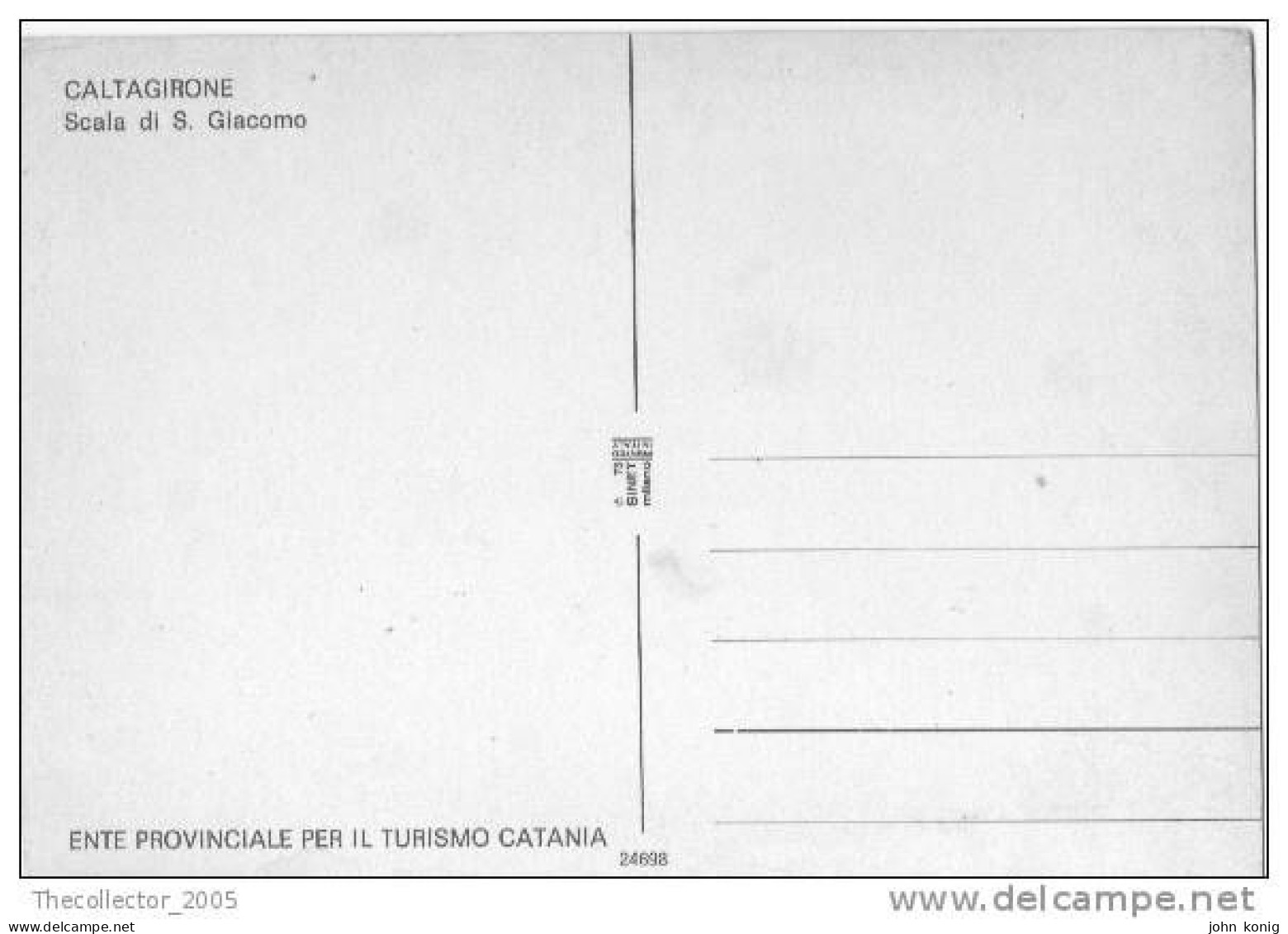 CARTOLINA-POSTCARD CALTAGIRONE - SCALA DI S. GIACOMO (CARTOLINA REALIZZATA DA E.P.T. CATANIA) - Catania