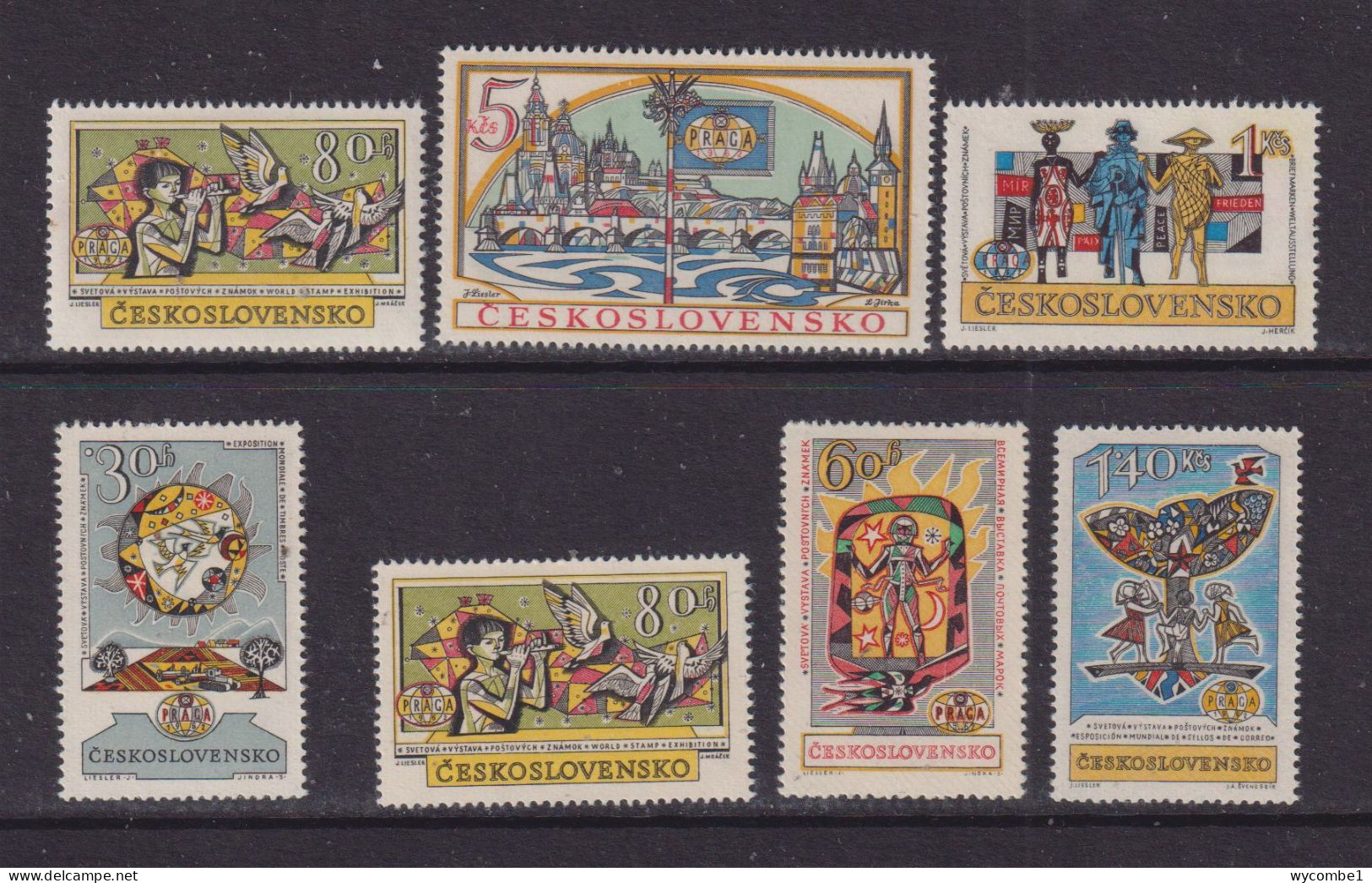 CZECHOSLOVAKIA  - 1962 Prague Stamp Exhibition Set Never Hinged Mint - Unused Stamps