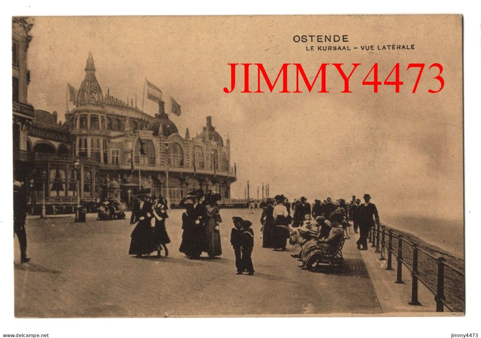 OSTENDE - Le Kursaal - Vue Latérale ( Digue Bien Animée ) Flandre Occidentale Belgique - Oostende