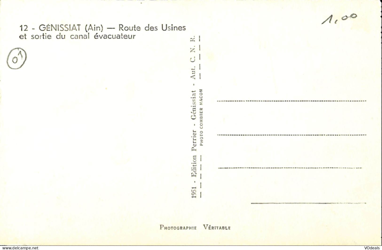 France - (01) Ain - Génissiat - Route Des Usines Et Sortie Du Canal évacuateur - Génissiat