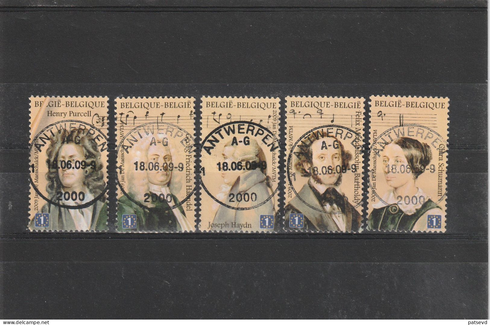 3899/3903  Compositeurs/componisten Oblit/gestp Centrale - Used Stamps