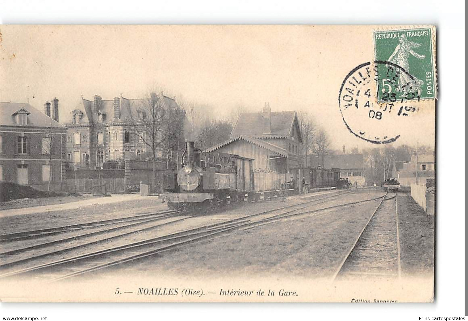 CPA 60 Noailles La Gare Et Le Train Tramway - Noailles