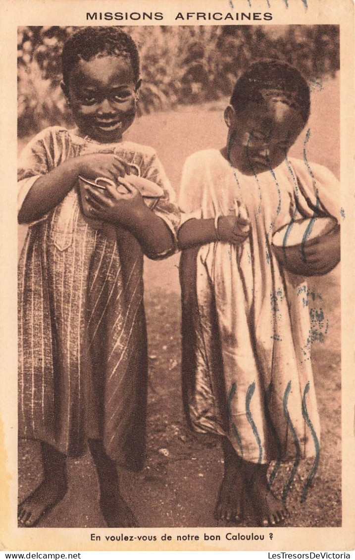 MISSIONS - Missions Africaines - En Voulez Vous De Notre Bon Caloulou ? - Enfants - Carte Postale Ancienne - Missioni