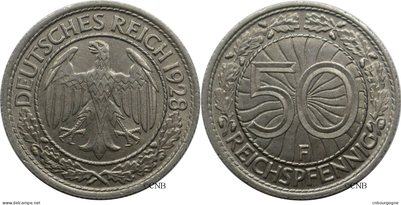 Allemagne - République De Weimar - 50 Reichspfennig 1928 F - SUP/MS60 - Mon5451 - 50 Renten- & 50 Reichspfennig