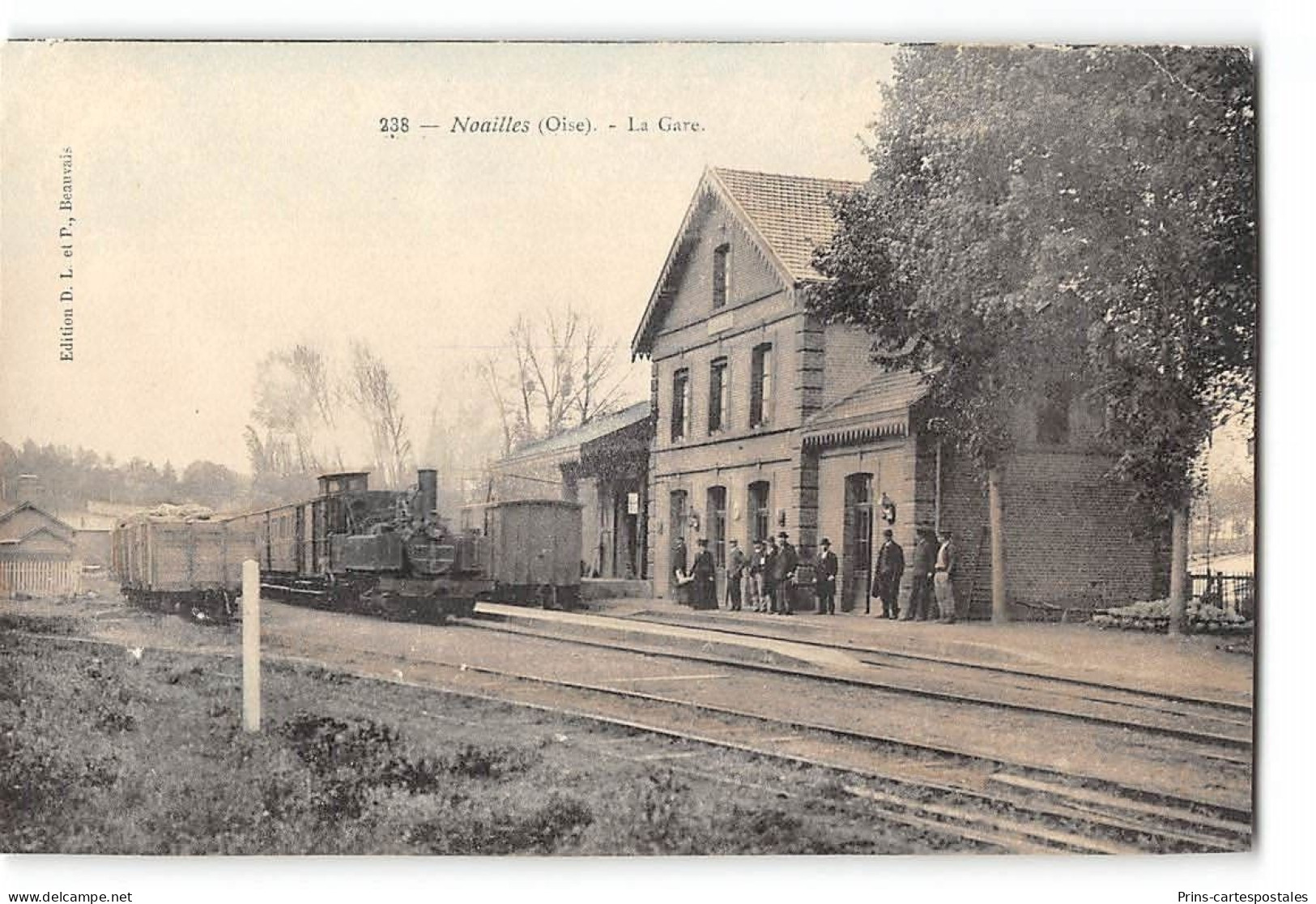 CPA 60 Noailles La Gare Et Le Train Tramway - Noailles