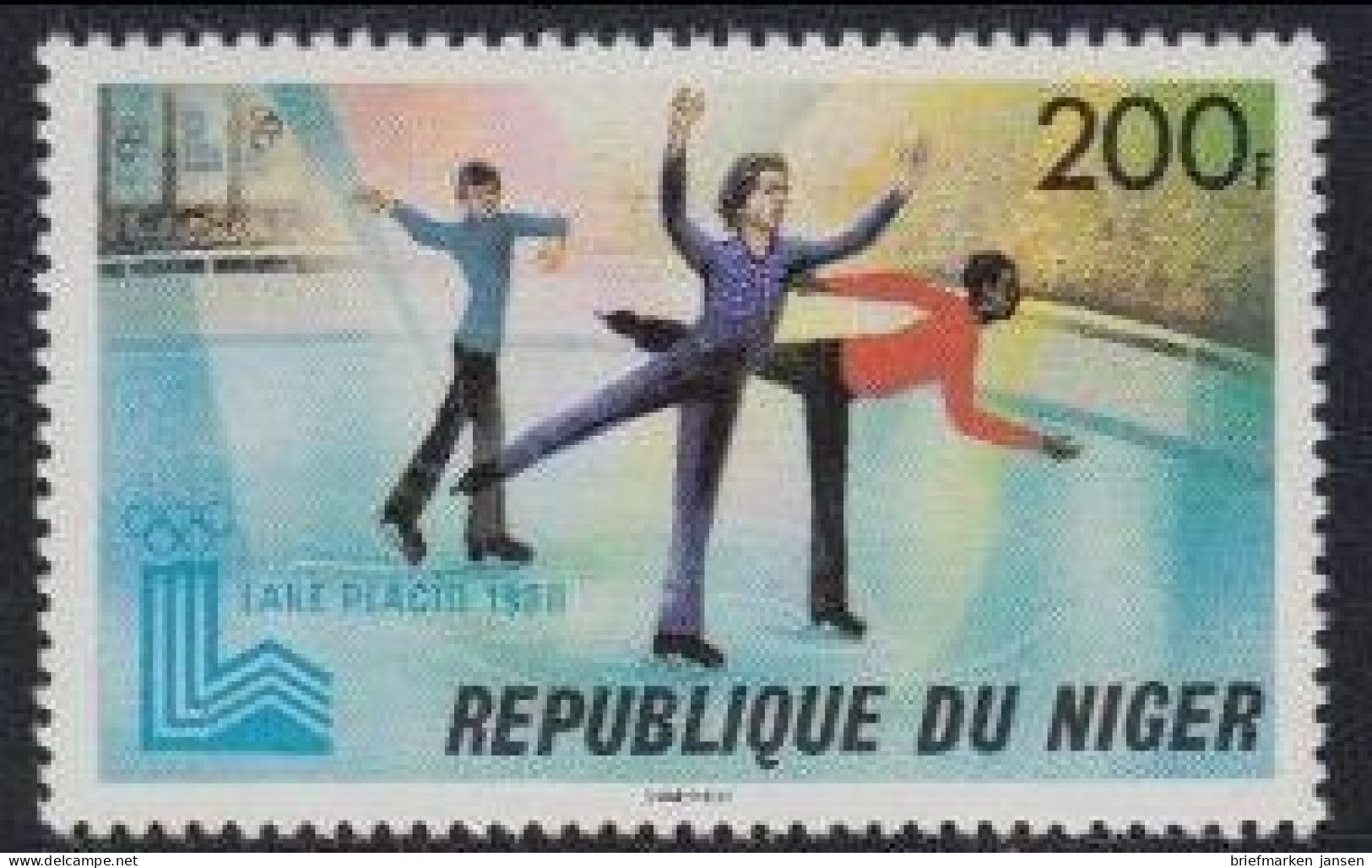 Niger Mi.Nr. 689 Olympische Winterspiele Lake Placid, Eiskunstlauf (200) - Niger (1960-...)