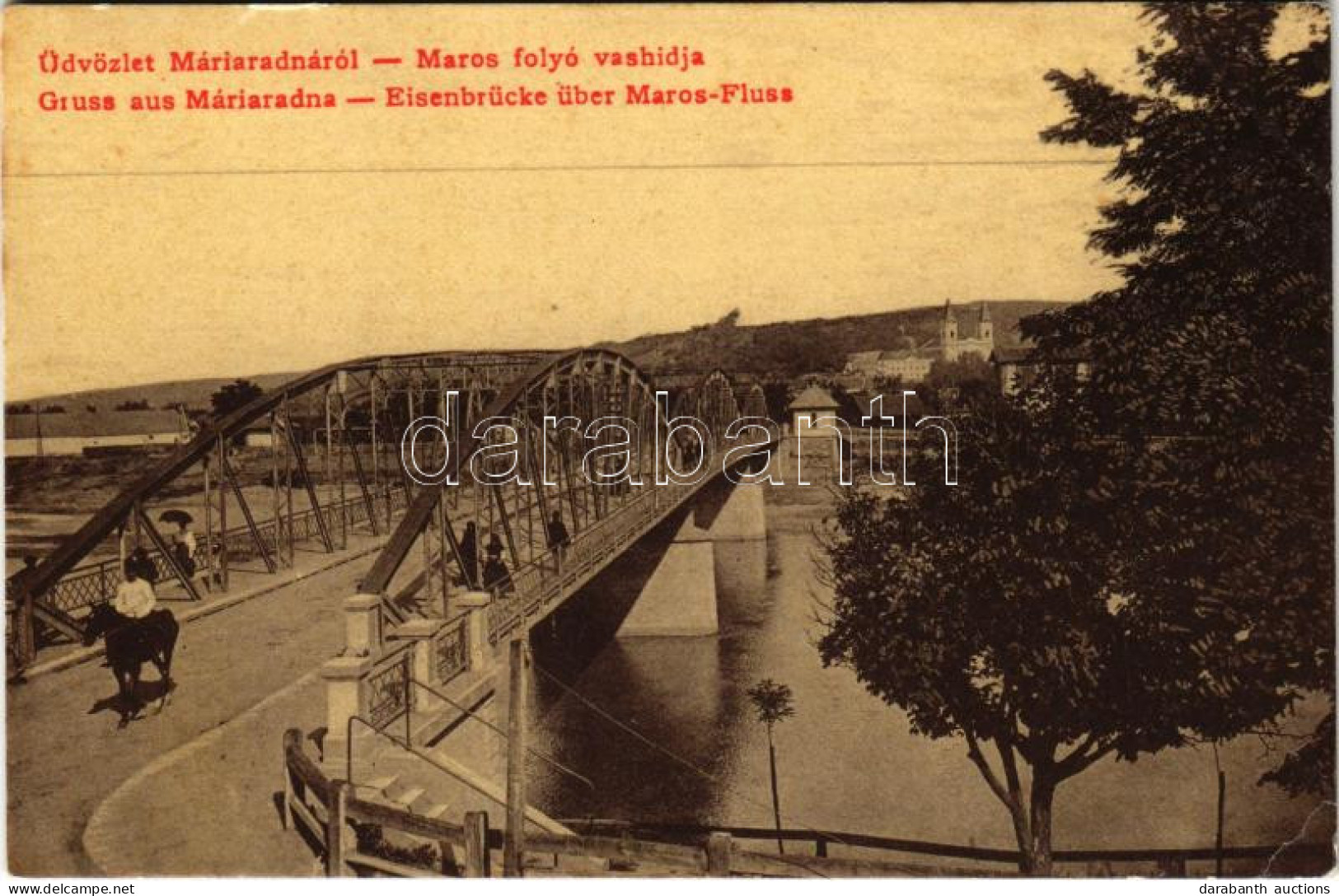 ** T2/T3 Máriaradna, Radna (Lippa, Lipova); Maros Folyó Vashídja / Eisenbrücke über Den Maros-Fluss / Iron Bridge Over M - Unclassified