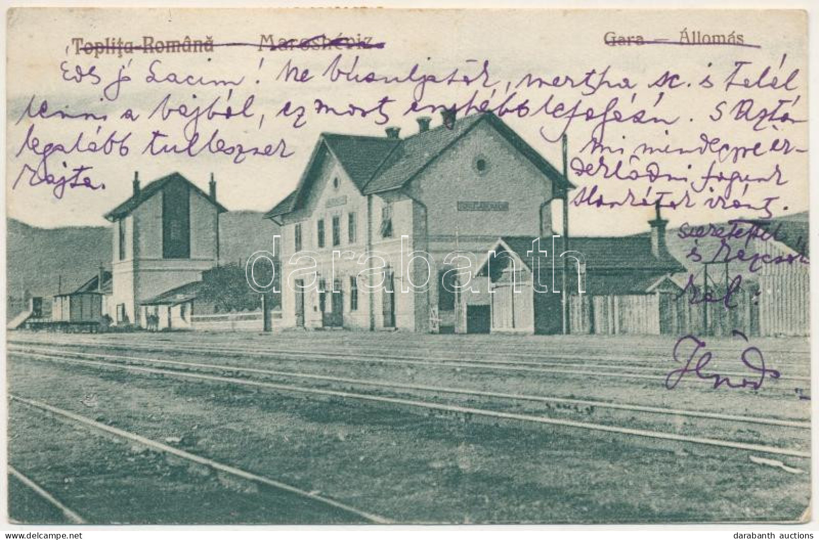 * T3 Maroshévíz, Oláhtoplica, Toplicza, Toplita; Gara / Vasútállomás / Railway Station (EB) - Unclassified