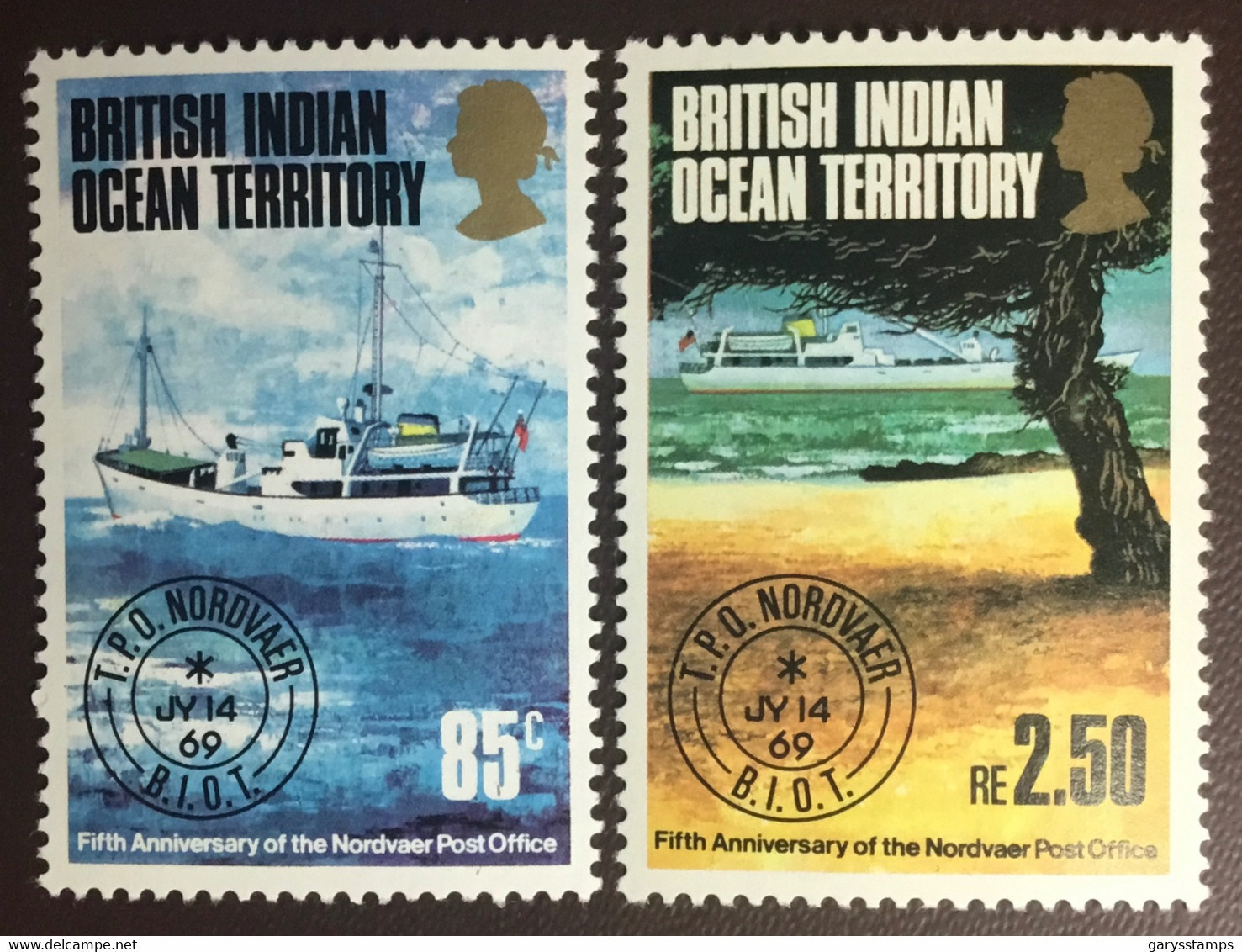 British Indian Ocean Territory BIOT 1974 Travelling Post Office MNH - Territoire Britannique De L'Océan Indien