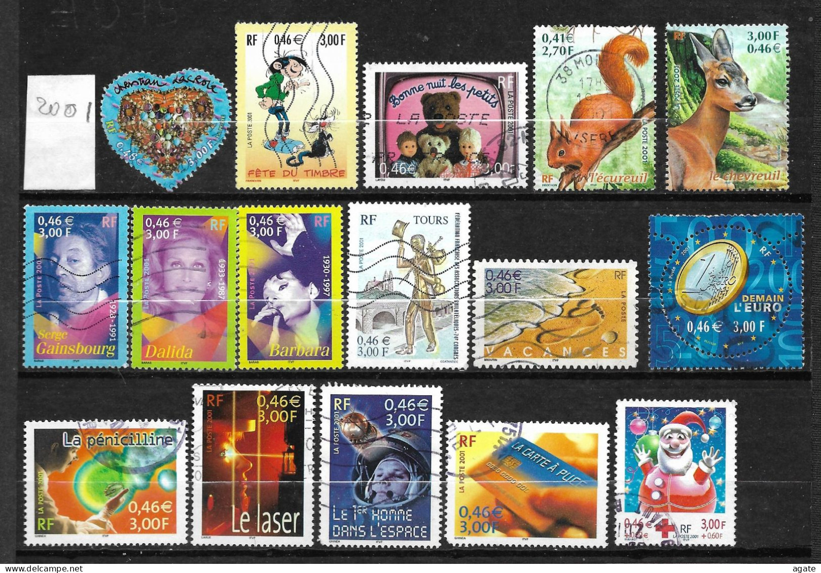 Entre 3368 Et 3436 Lot De 16 Timbres  (2001) Oblitéré - Gebraucht