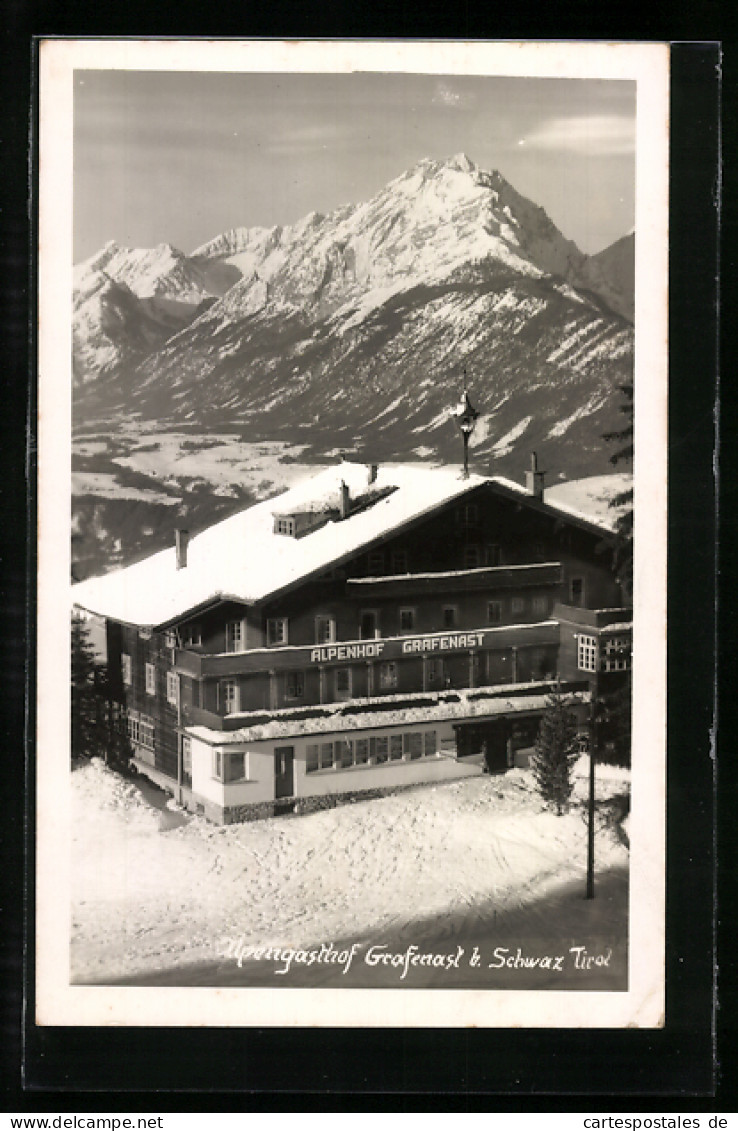 AK Schwaz /Tirol, Alpengasthof Grafenast Im Schnee  - Altri & Non Classificati