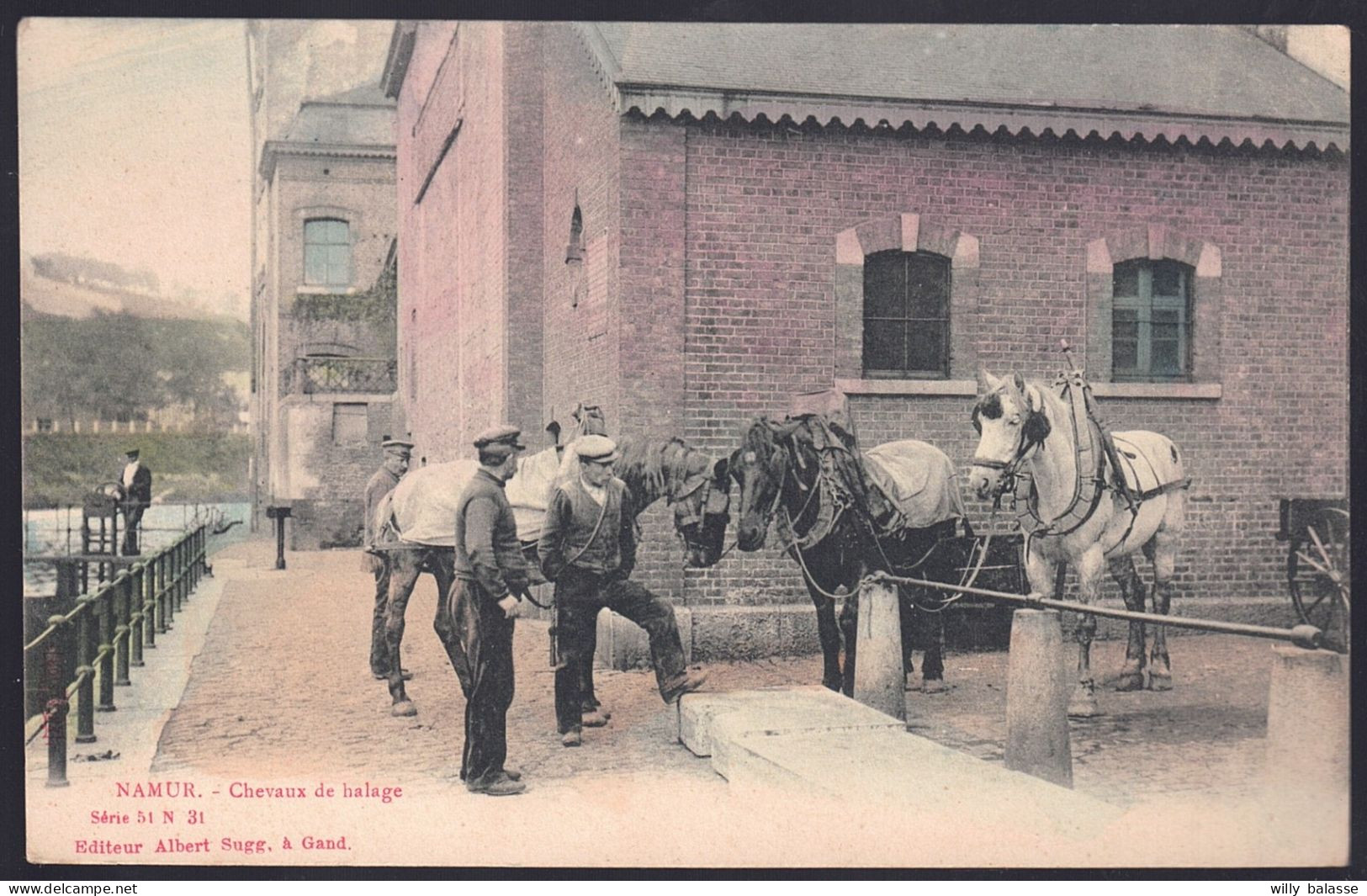 +++ CPA - NAMUR - Chevaux De Halage - A. Sugg - Publicité Au Verso - Carte Animée En Couleur  // - Namur