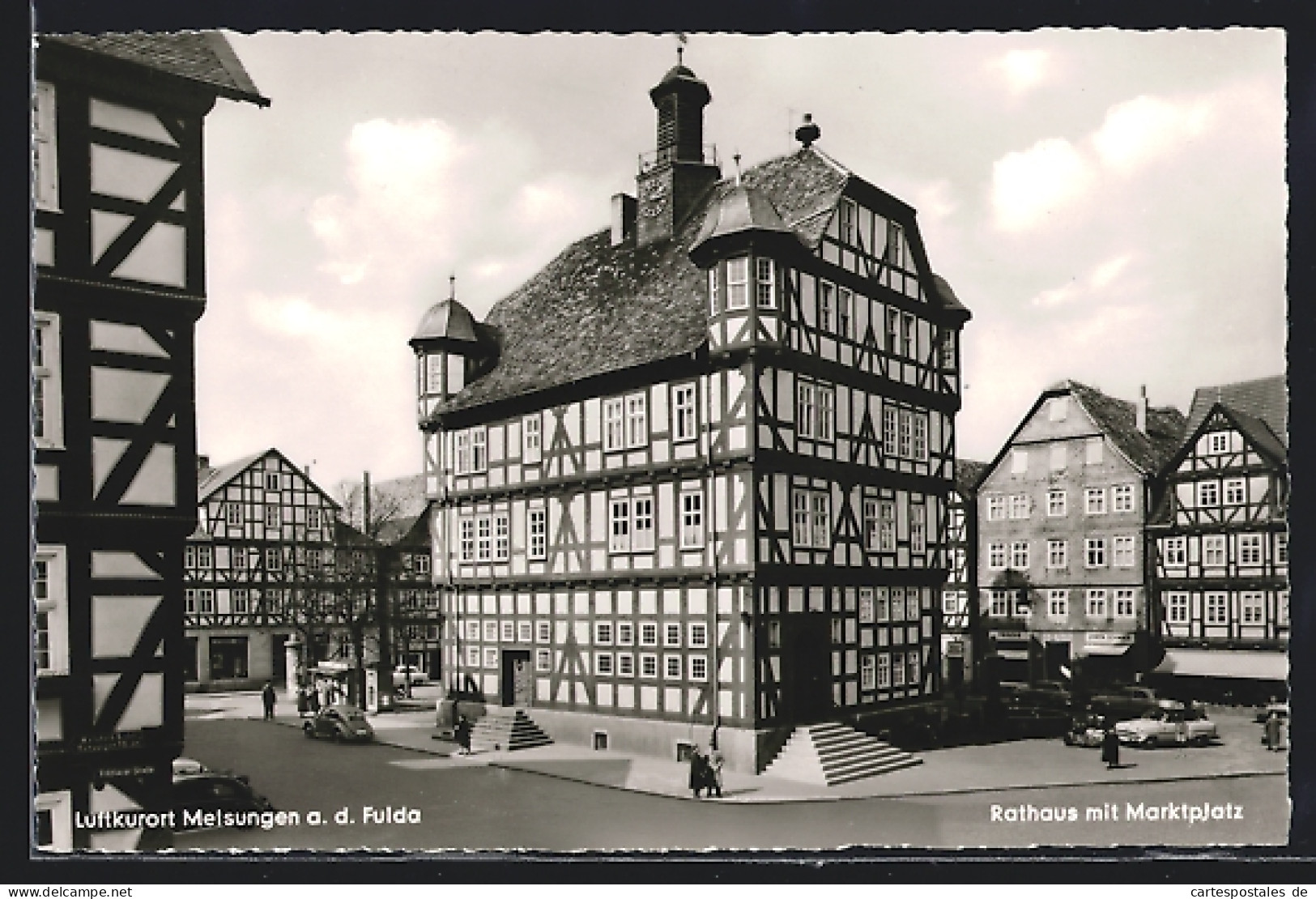 AK Melsungen A. D. Fulda, Rathaus Mit Marktplatz  - Melsungen