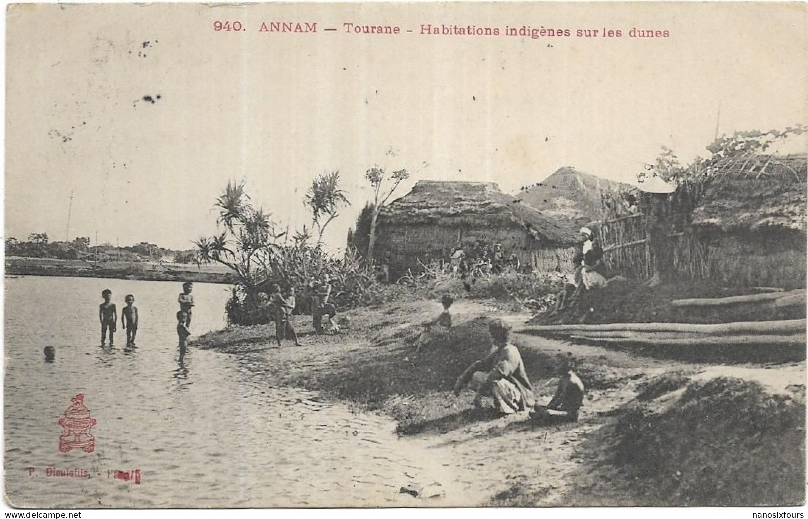 VIET NAM.   ANNAM. TOURANE  HABITATIONS INDIGENES SUR LES DUNES - Viêt-Nam