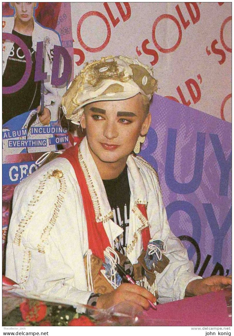 CARTOLINA-POSTCARD-CPT-CARTE POSTALE - BOY GEORGE (SINGER OF '80s) - Singers & Musicians