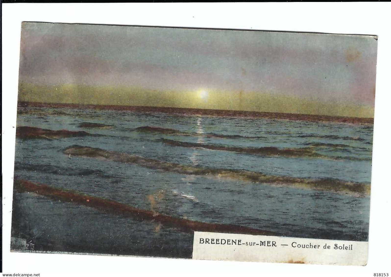 Bredene  BREEDENE-sur-Mer  -  Coucher De Soleil 1928 - Bredene