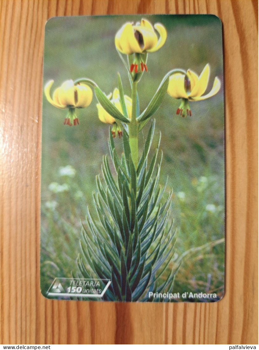 Phonecard Andorra - Flower - Andorre