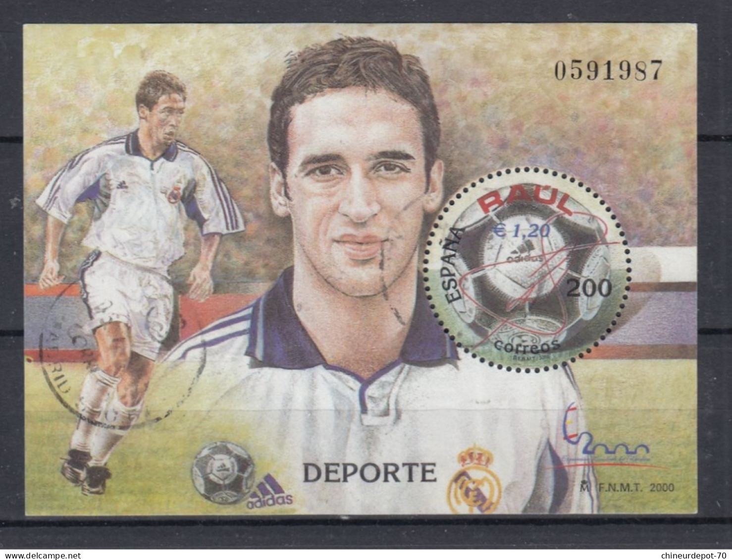 TIMBRES ESPANA ESPAGNE SPAIN NON Classés BLOC FOOTBOL 2000 - Blocchi & Foglietti