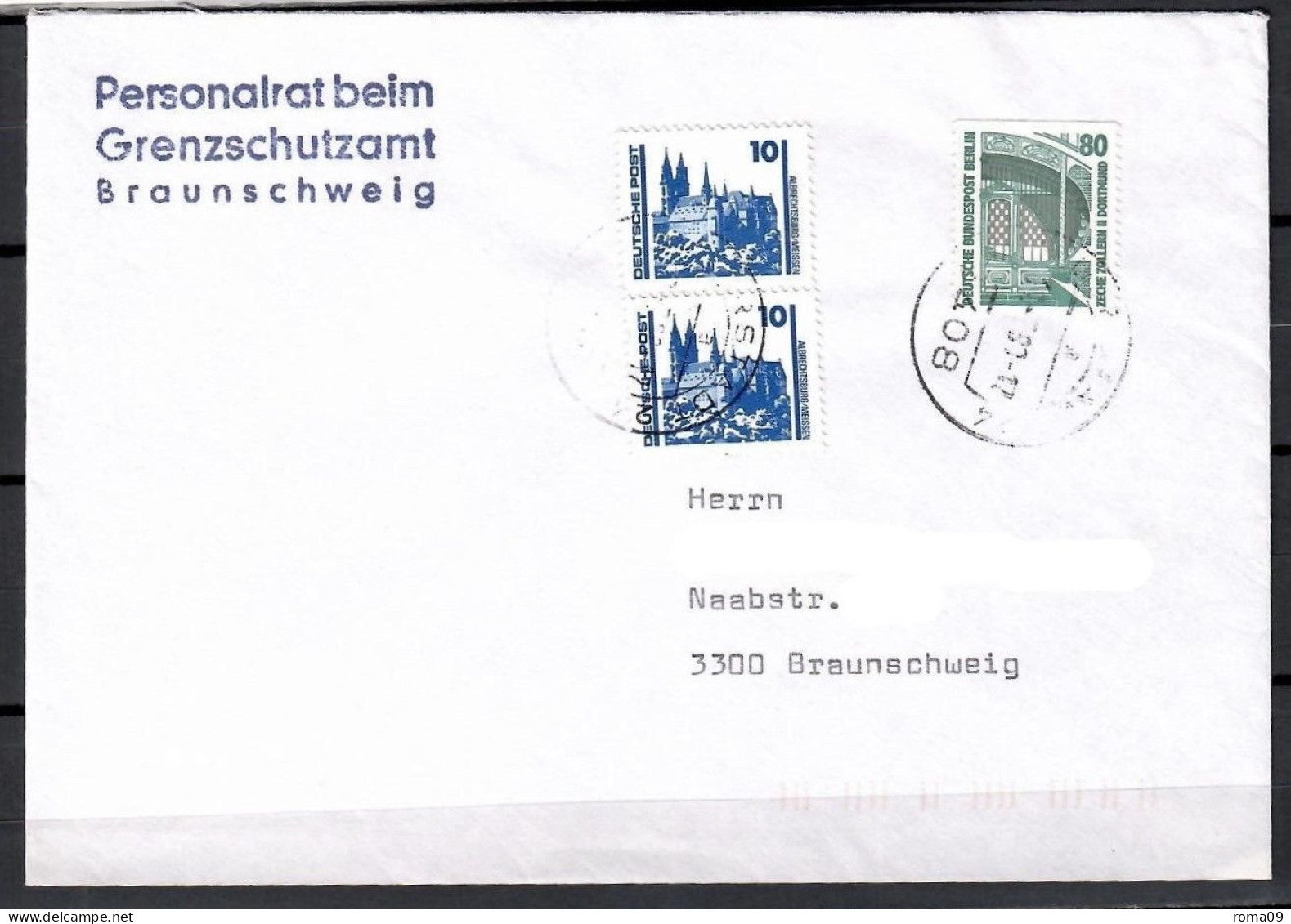 MiNr. 1342 C + DDR 2x 3344; MiF Auf Portoger. Brief Von Duderstadt Nach Braunschweig; B-2415 - Storia Postale