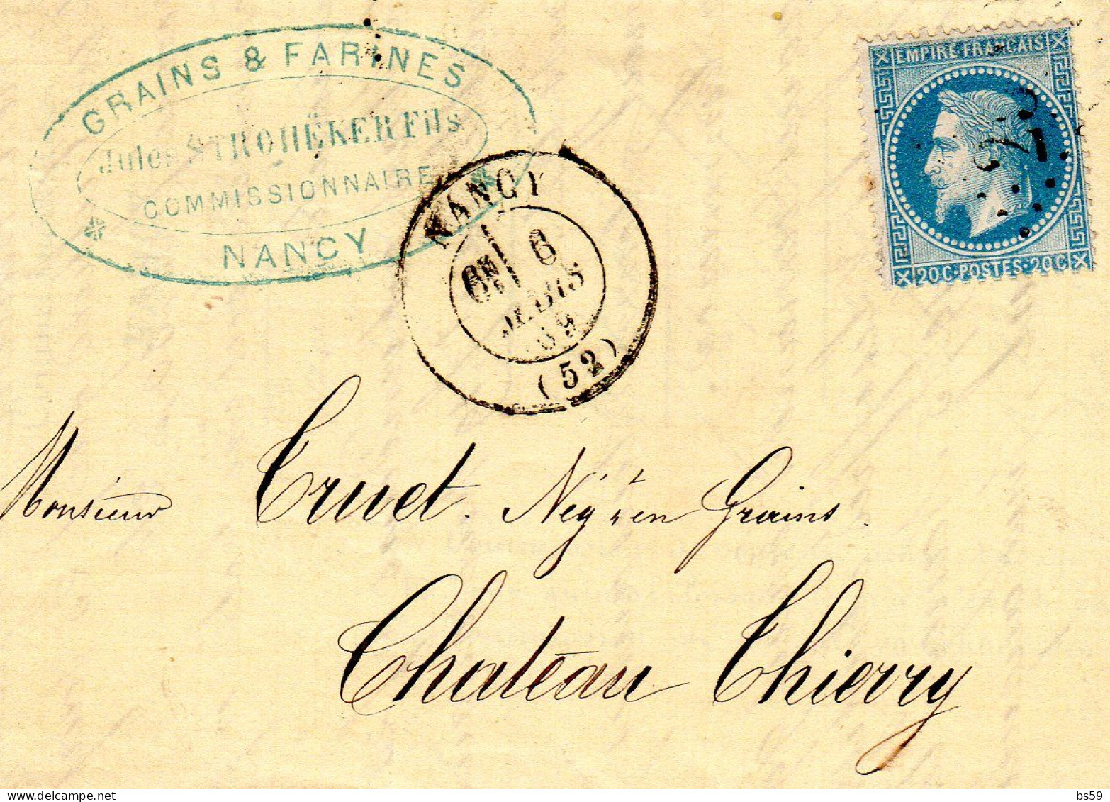 S/LAC N° 29B Type II Variété (impression Défectueuse De La Légende Supérieure) - 1863-1870 Napoleone III Con Gli Allori