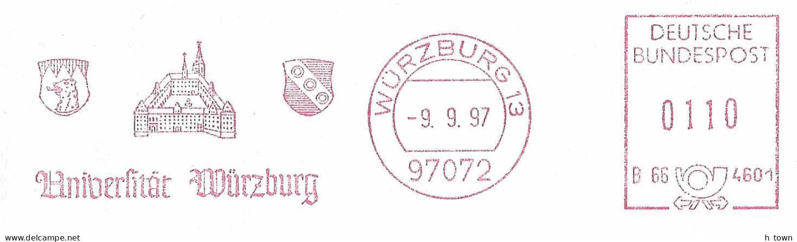 235  Université, Ours: Ema D'Allemagne, 1997 - University, Bear: Meter Stamp From Würzburg, Germany - Beren