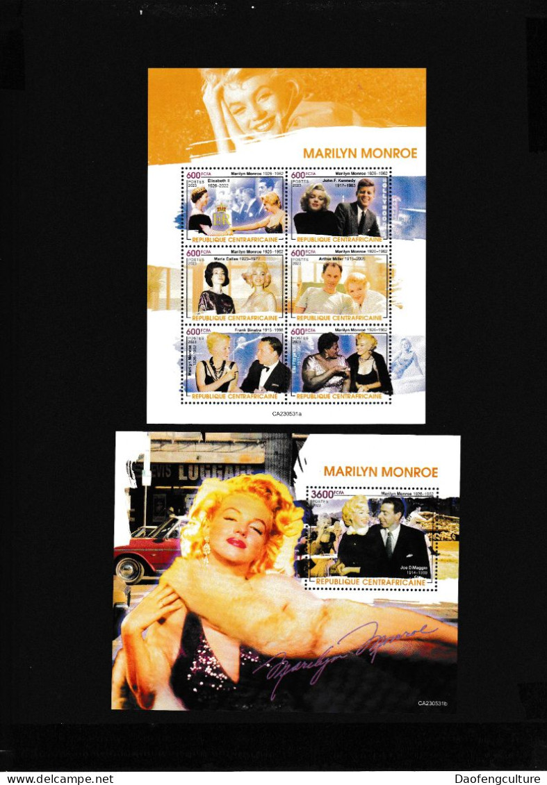 Central African Republic 2023 Movie Star Marilyn Monroe - Repubblica Centroafricana