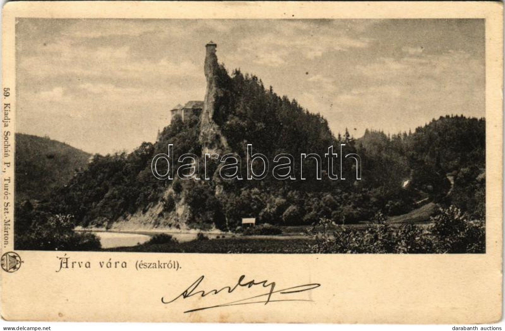 T2/T3 1911 Árvaváralja, Oravsky Podzámok; Árva Vára (északról). Sochán P. Kiadása / Oravsky Zámok / Castle (EK) - Unclassified