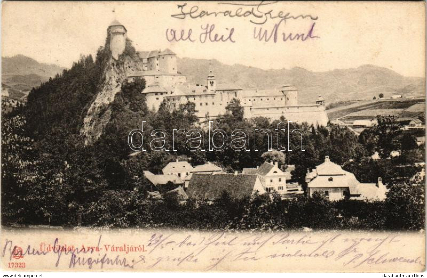 T2/T3 1904 Árvaváralja, Oravsky Podzámok; Vár / Hrad / Castle (fa) - Unclassified