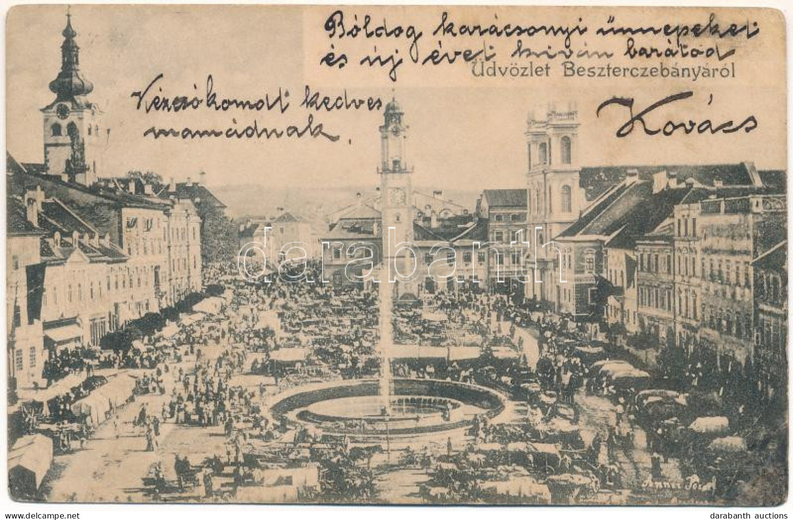 T3 1906 Besztercebánya, Banská Bystrica; Piac / Market (r) - Unclassified