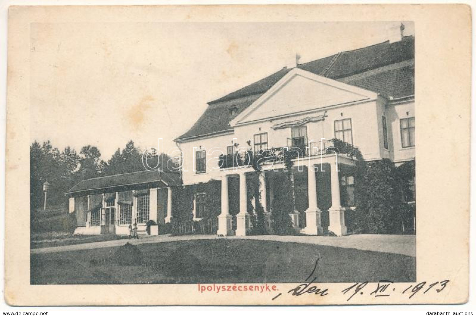 * T2/T3 1913 Ipolyszécsényke, Secianky; Lipthay Kastély / Castle (fl) - Unclassified