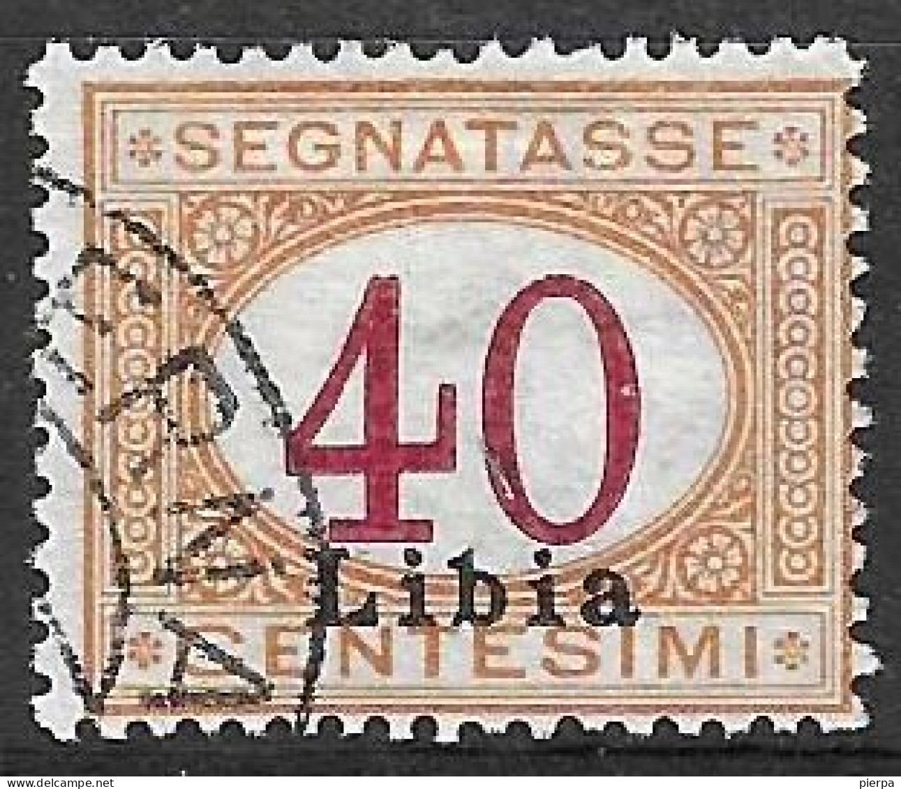 LIBIA COLONIA ITALIANA - 1915 - SEGNATASSE C. 40 - USATO (YVERT TX 5 - MICHEL RS 5 - SS SG 5) - Libië