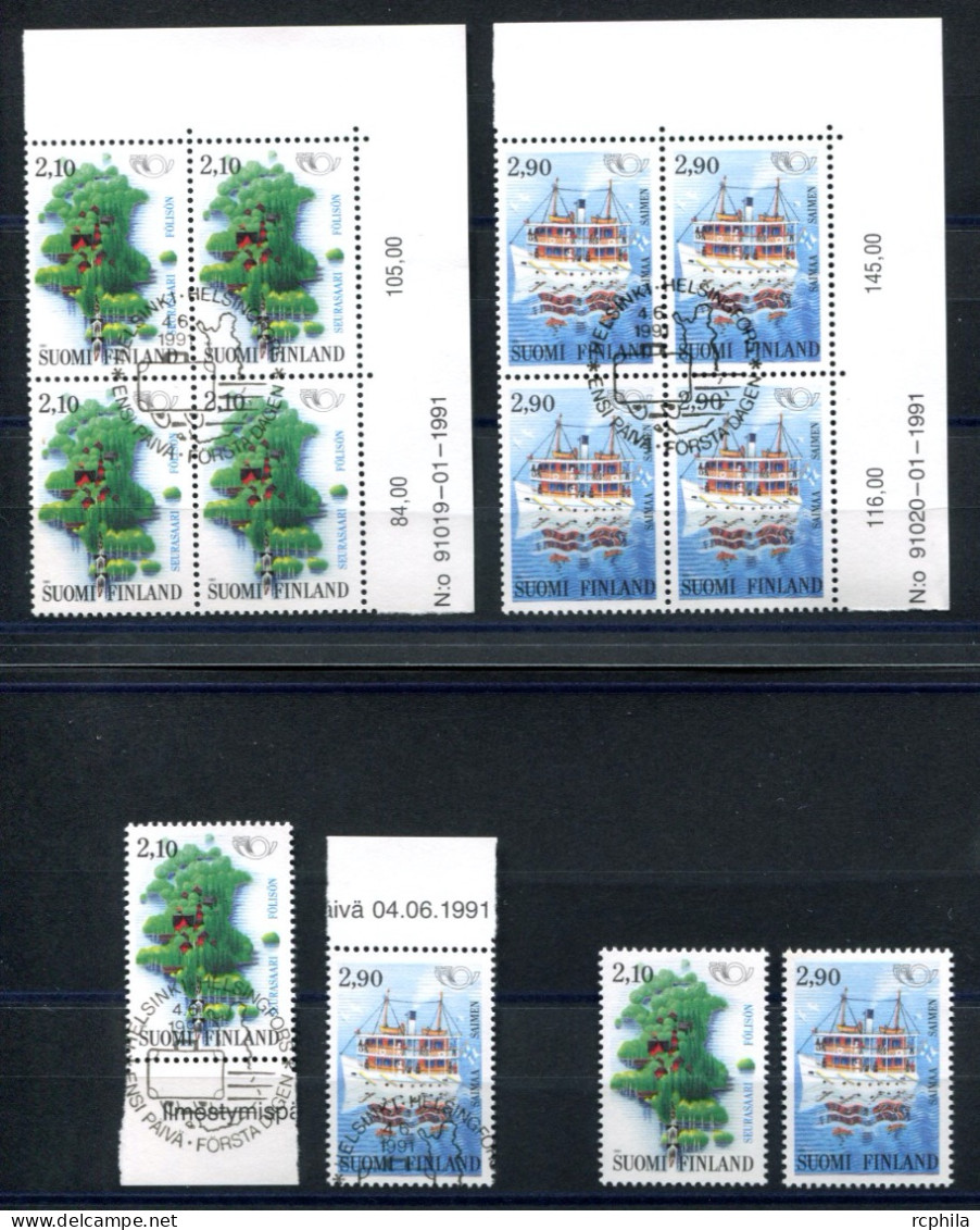 RC 27492 FINLAND TIMBRES EMIS EN 1991 OBLITÉRÉS ET NEUFS ** MNH TB - Gebruikt