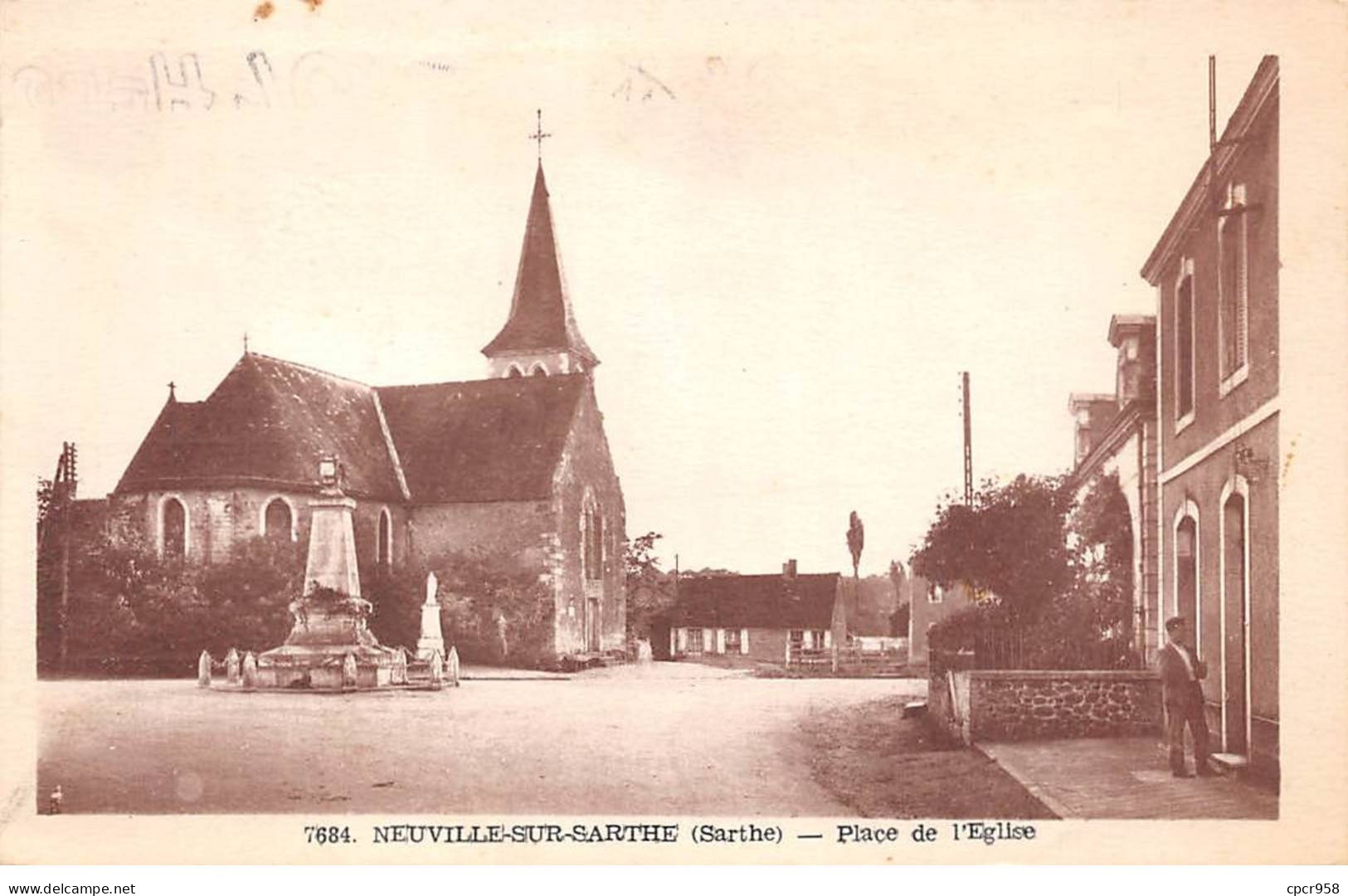 72-SAN59780-NEUVILLE-SUR-SARTHE.Place De L'Eglise - Autres & Non Classés