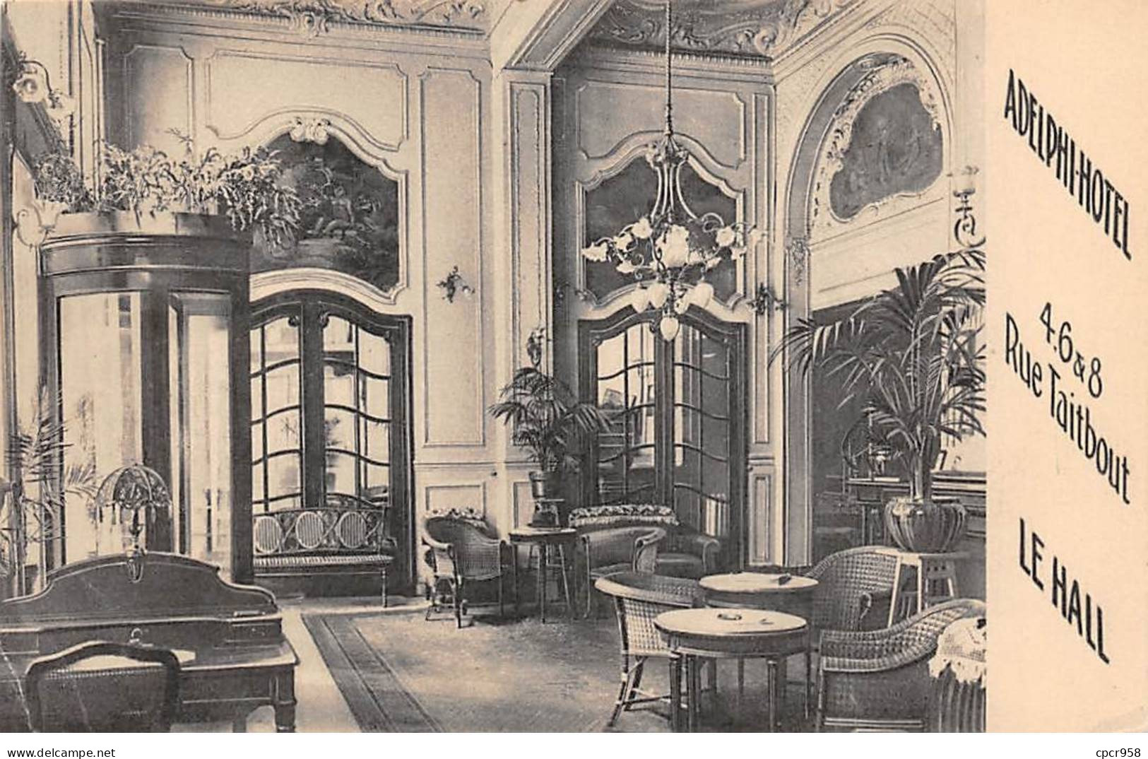 75009-SAN59826-PARIS.Adelphi-Hotel.Rue Taitbout.Le Hall - Paris (09)