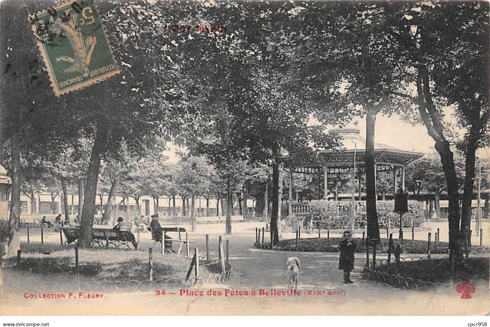75019-SAN59817-PARIS.Place Des Fêtes à Belleville - Arrondissement: 19