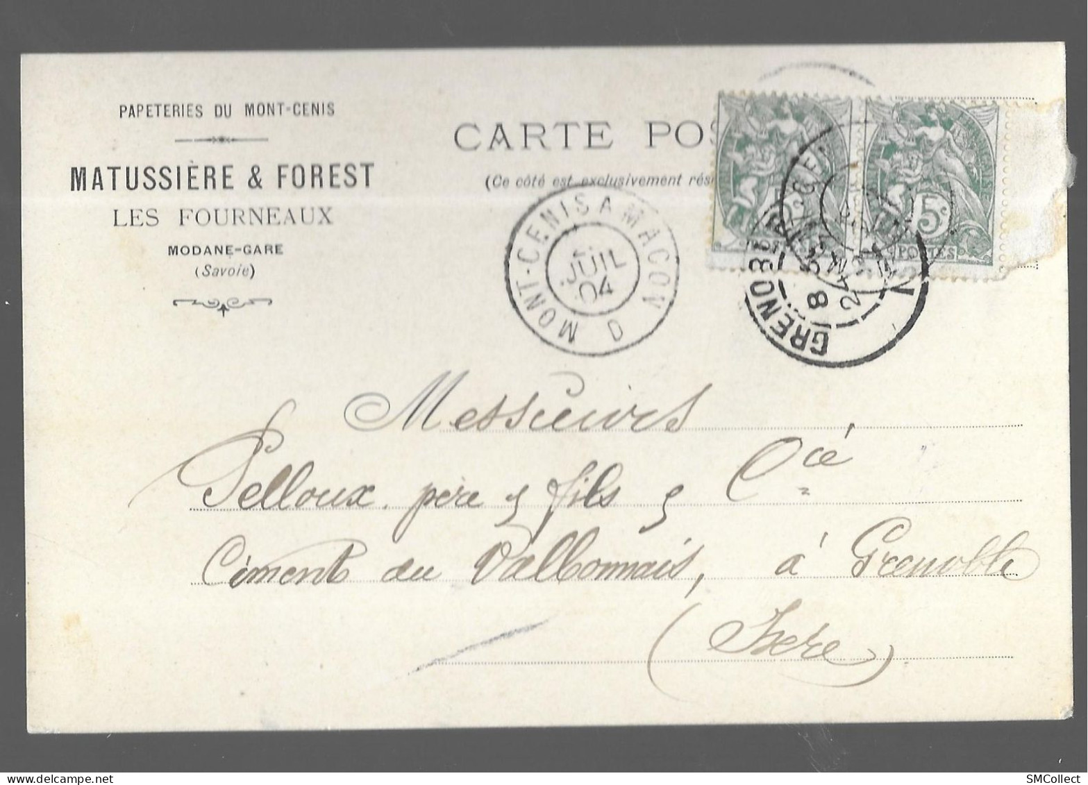 Rareté. Les Fourneaux. Modane Gare. Carte Postale Des Ets Matussière & Forest, Papeteries Du Mont Cenis (A19p55) - Sonstige & Ohne Zuordnung