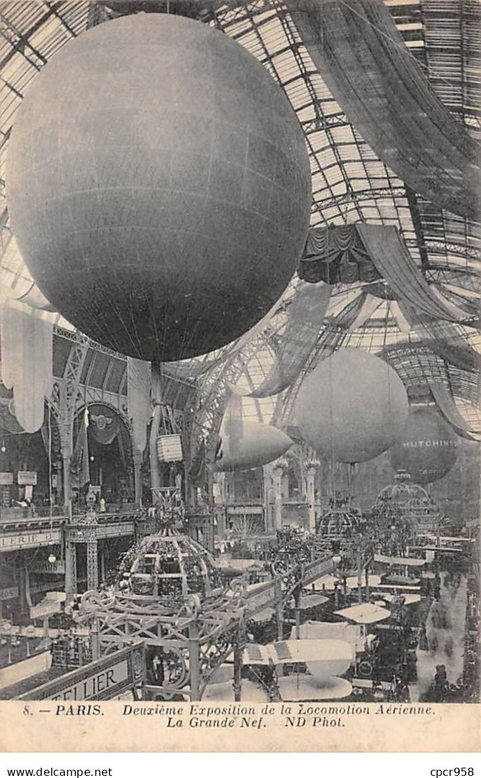 75-SAN59815-Paris.Deuxième Exposition De La Locomotion Aérienne.La Grande Nef.Ballon - Tentoonstellingen
